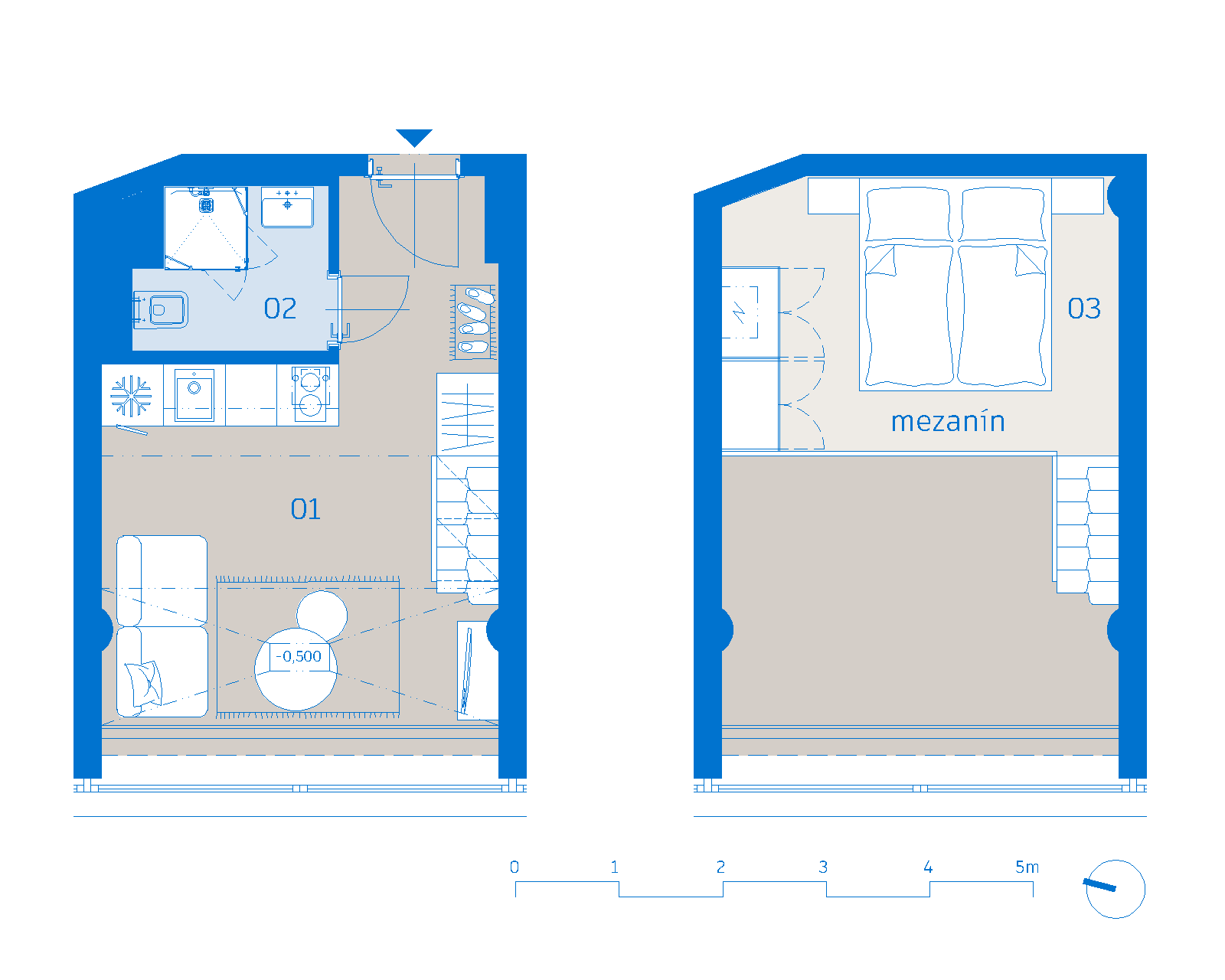 Pôdorys apartmánu 202