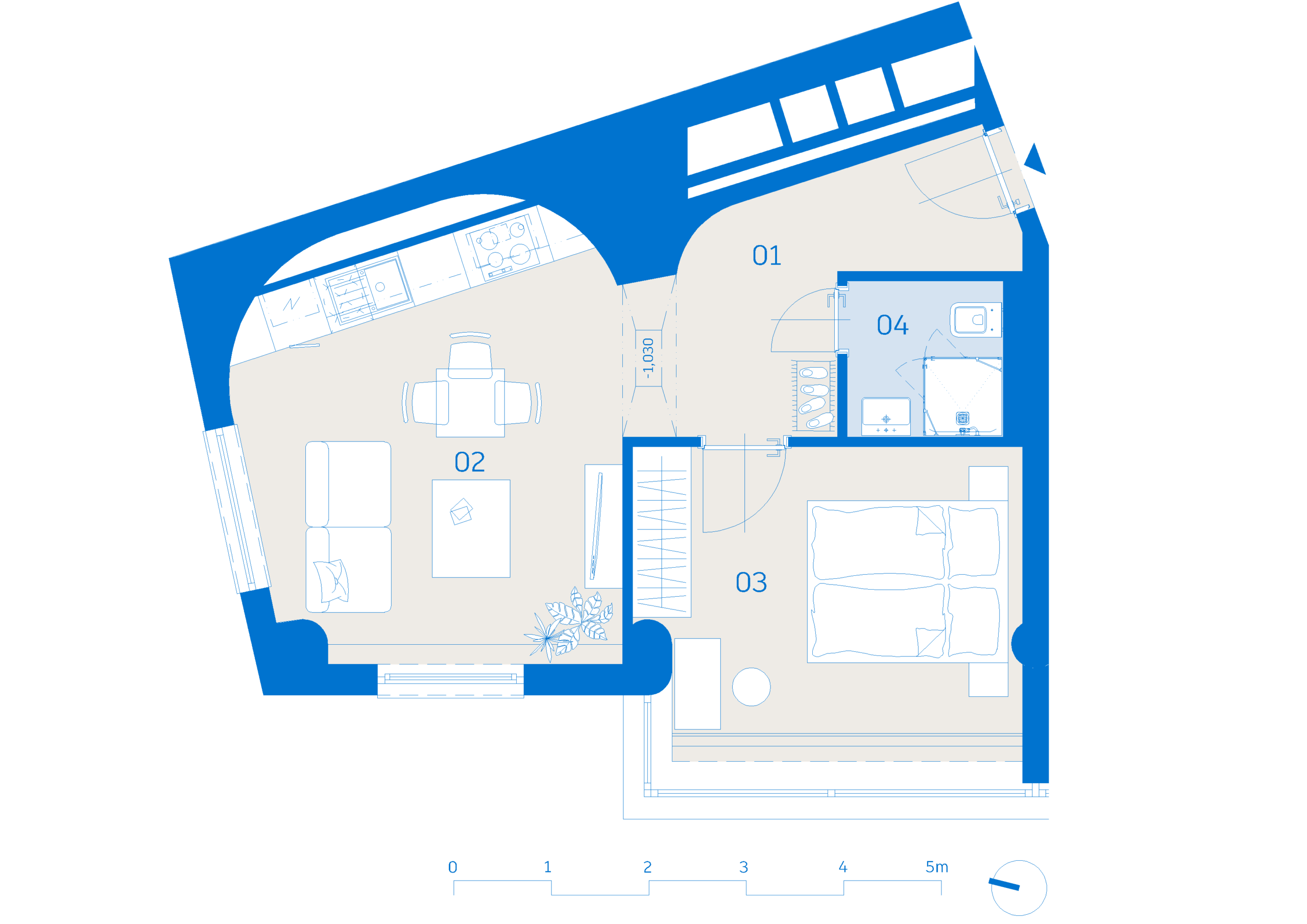 Pôdorys apartmánu 201