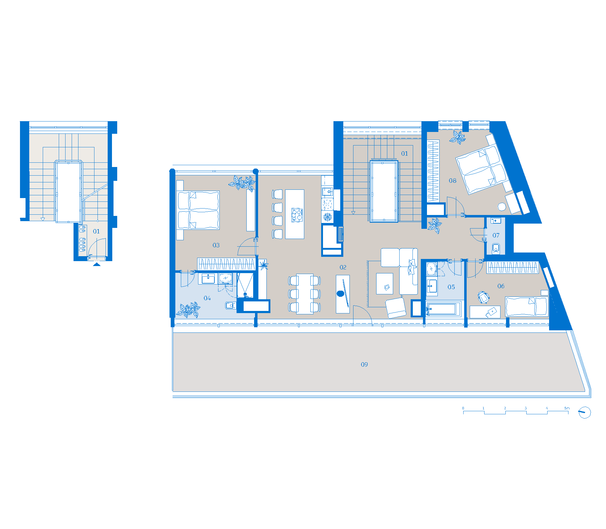 Pôdorys apartmánu 802