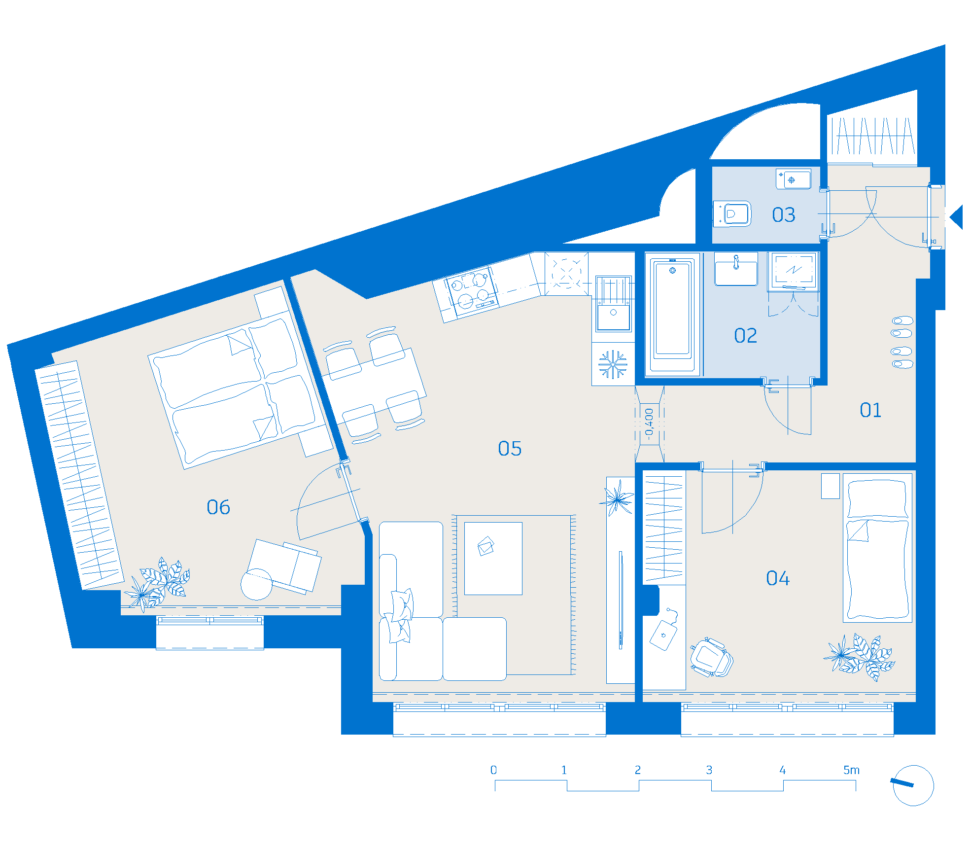 Pôdorys apartmánu 301